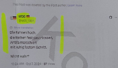 Beweismittel: Bildschirmausdruck